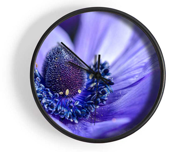 Purple flower inside detail Clock - Wallart-Direct UK