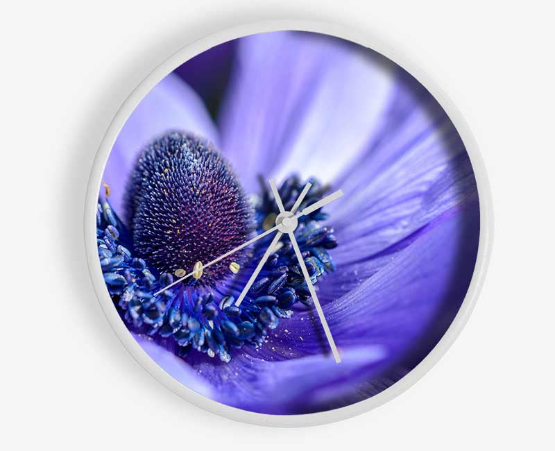 Purple flower inside detail Clock - Wallart-Direct UK