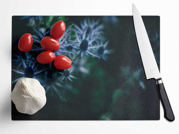 Spring thistle Glass Chopping Board