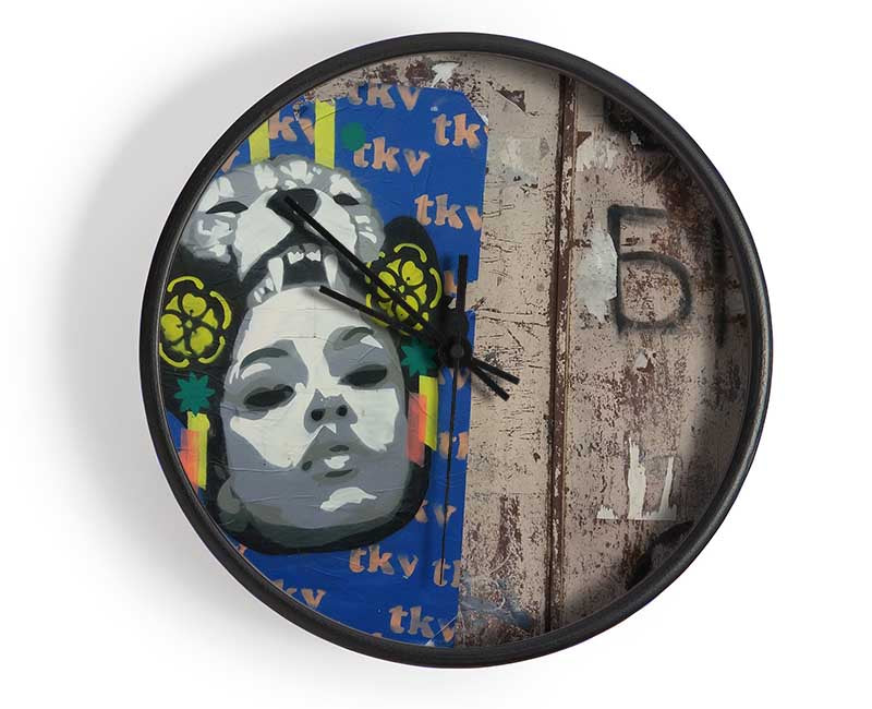 Tiger woman street Clock - Wallart-Direct UK