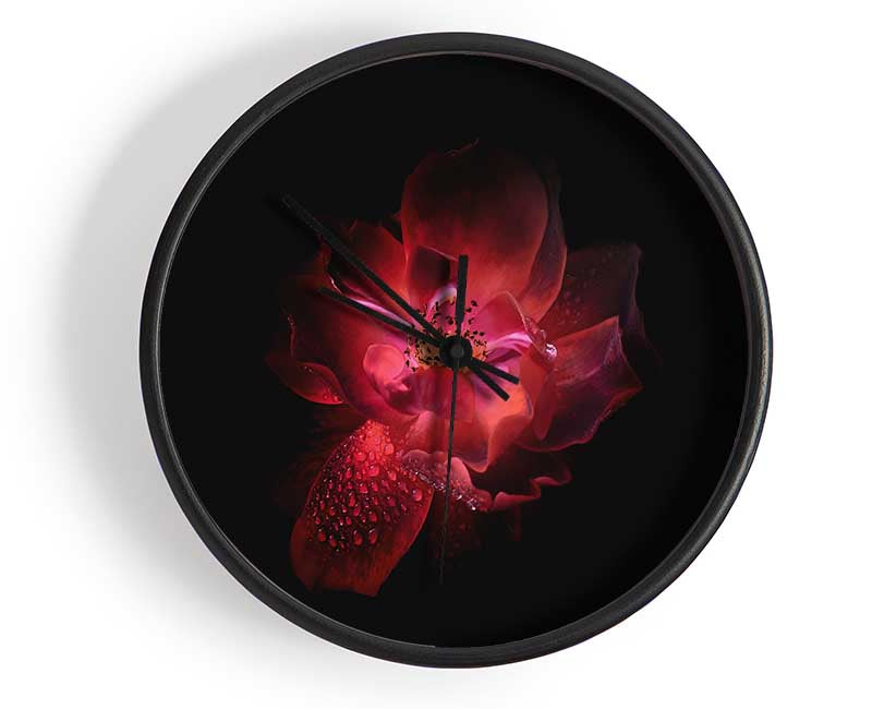 Supreme red flower Clock - Wallart-Direct UK