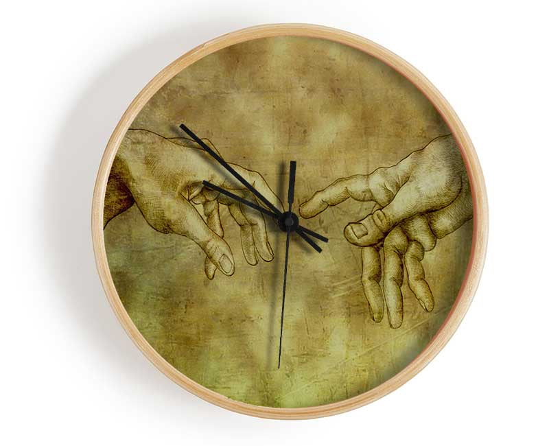 Hands of power meeting Clock - Wallart-Direct UK