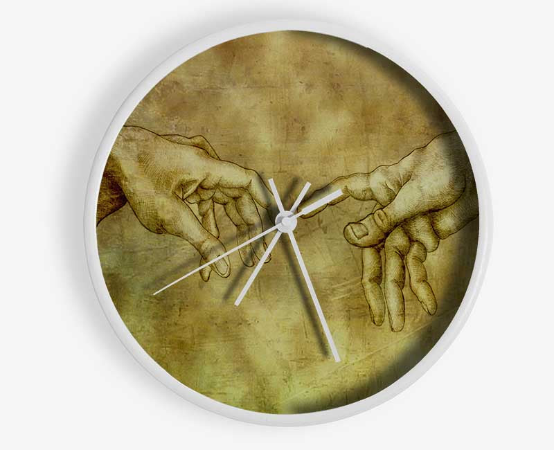 Hands of power meeting Clock - Wallart-Direct UK