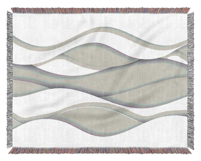 Horizontal lines of curviture Woven Blanket