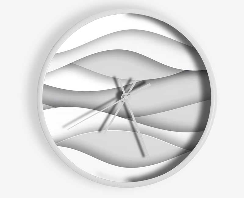 Horizontal lines of curviture Clock - Wallart-Direct UK