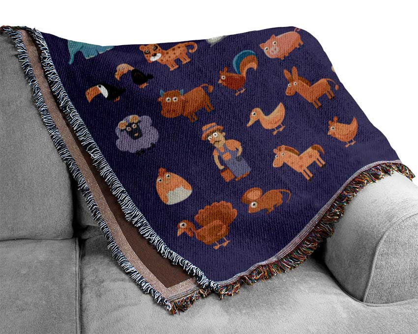 Collection of kids cartoons Woven Blanket