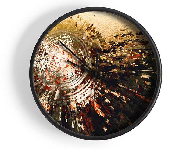 Circular explosion of cubes Clock - Wallart-Direct UK