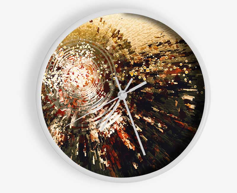 Circular explosion of cubes Clock - Wallart-Direct UK