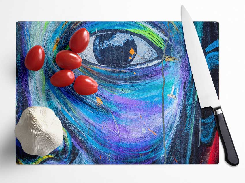 Eye And Face Glass Chopping Board