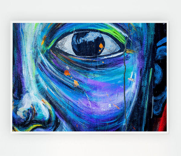 Eye And Face Print Poster Wall Art