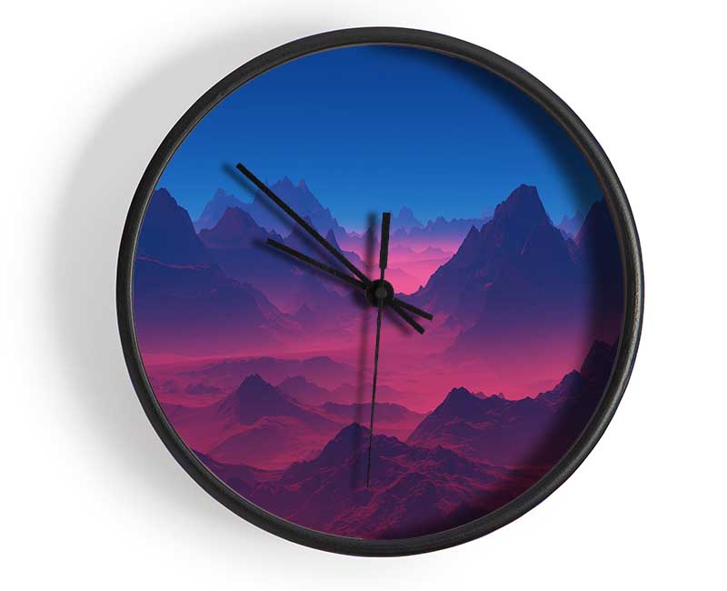 Red To Blue Horizon Clock - Wallart-Direct UK