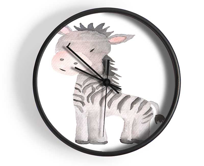 Friendly Zebra Clock - Wallart-Direct UK