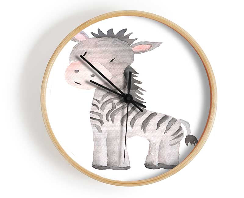 Friendly Zebra Clock - Wallart-Direct UK