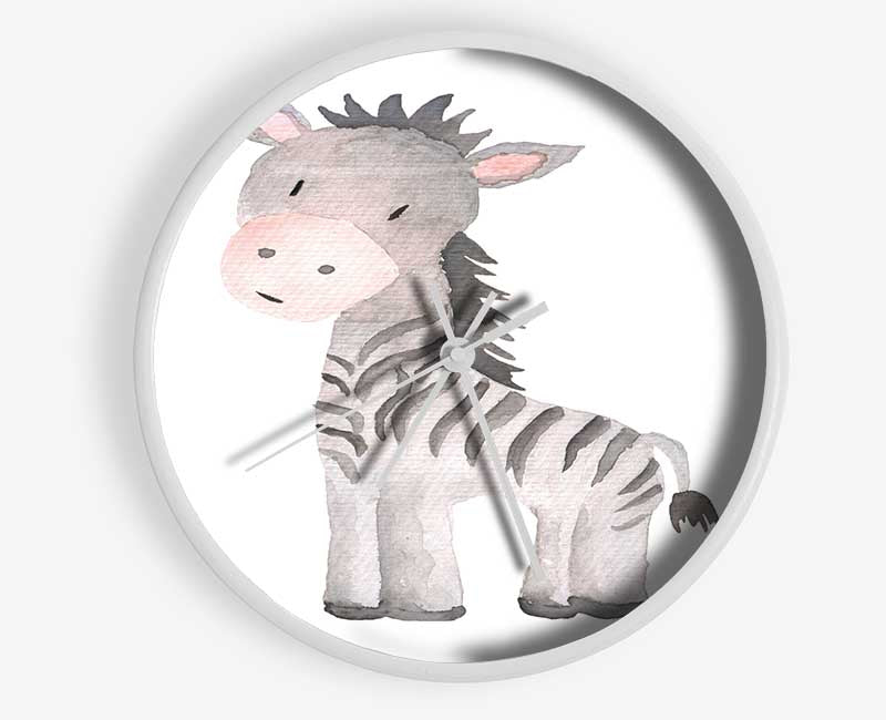 Friendly Zebra Clock - Wallart-Direct UK