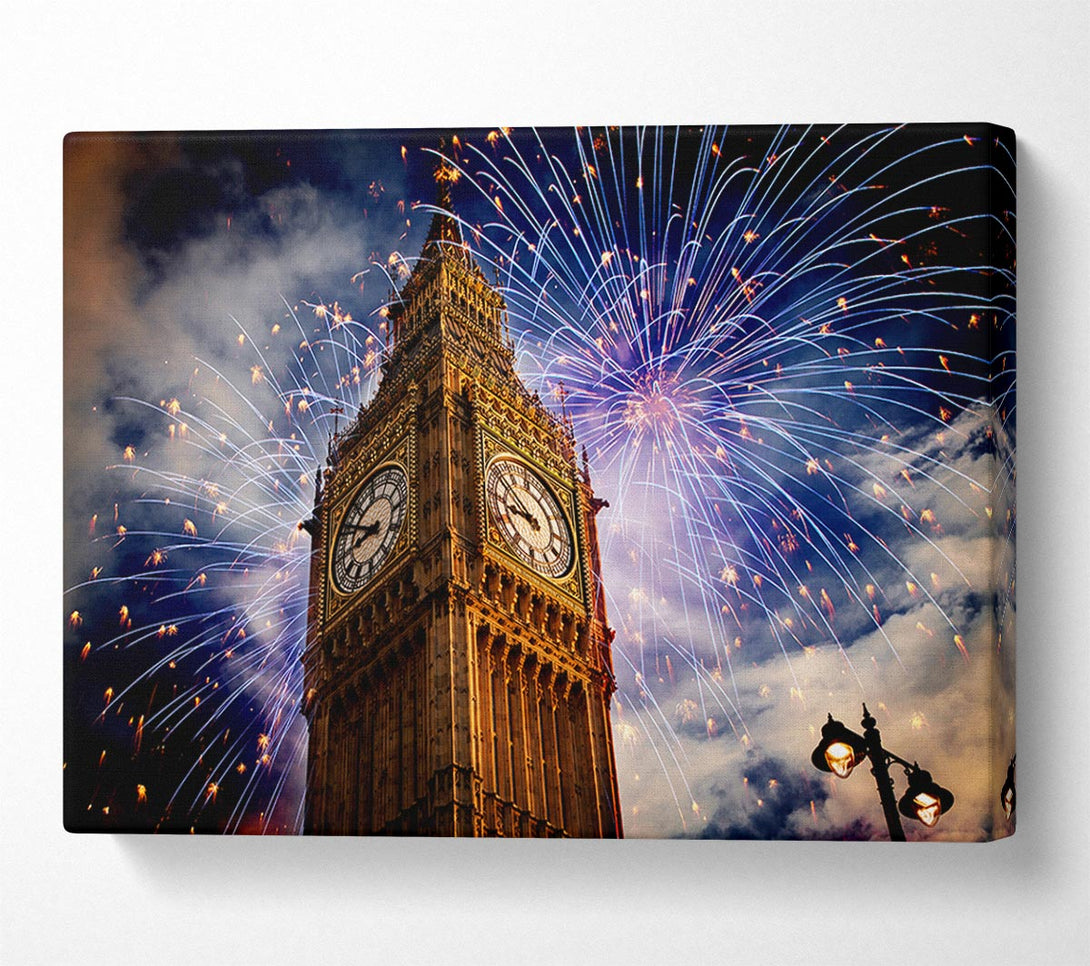 Picture of Big Ben On New Years Canvas Print Wall Art