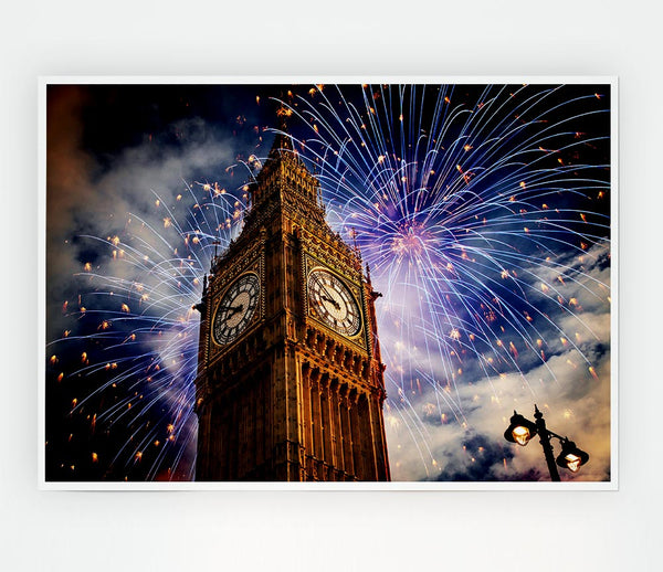 Big Ben On New Years Print Poster Wall Art