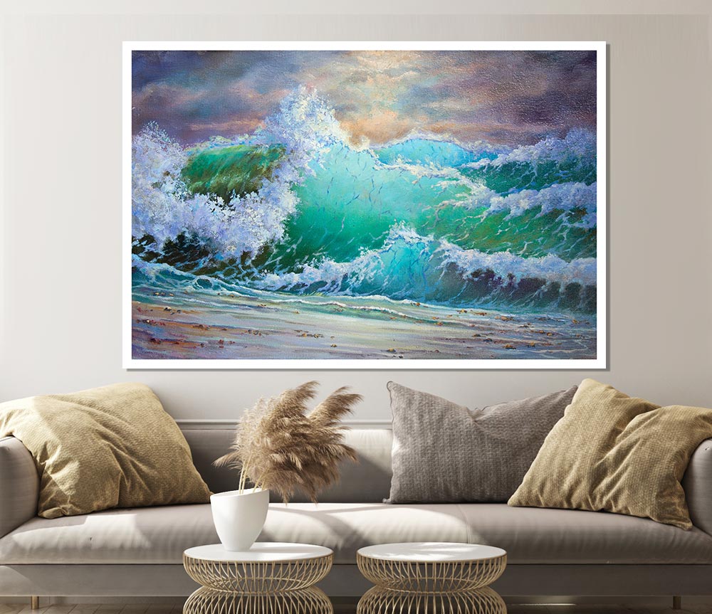 Crashing Waters Of Paint Print Poster Wall Art