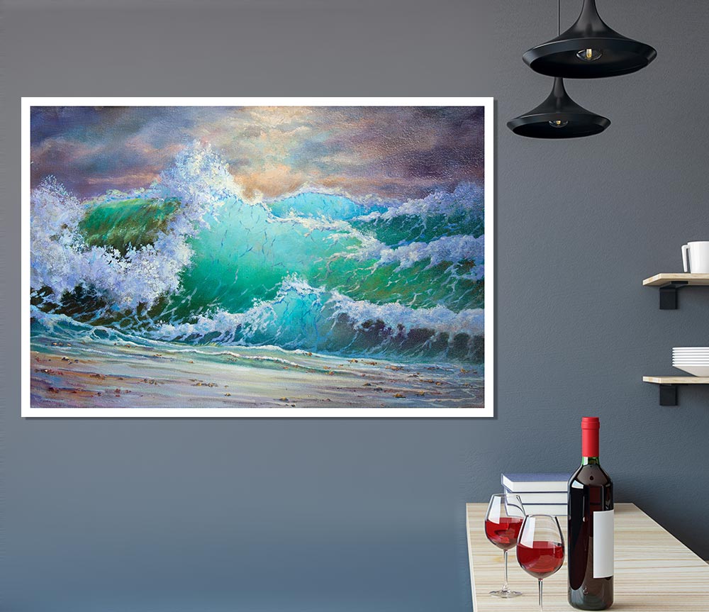 Crashing Waters Of Paint Print Poster Wall Art