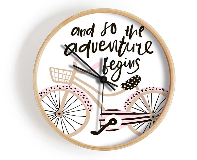 The Adventure Begins Bike Clock - Wallart-Direct UK