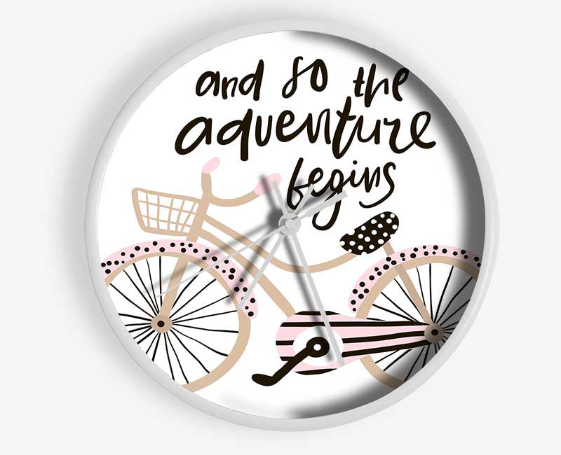 The Adventure Begins Bike Clock - Wallart-Direct UK