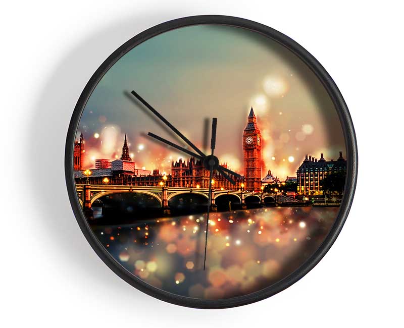 Bokeh London Houses Of Parliament Clock - Wallart-Direct UK