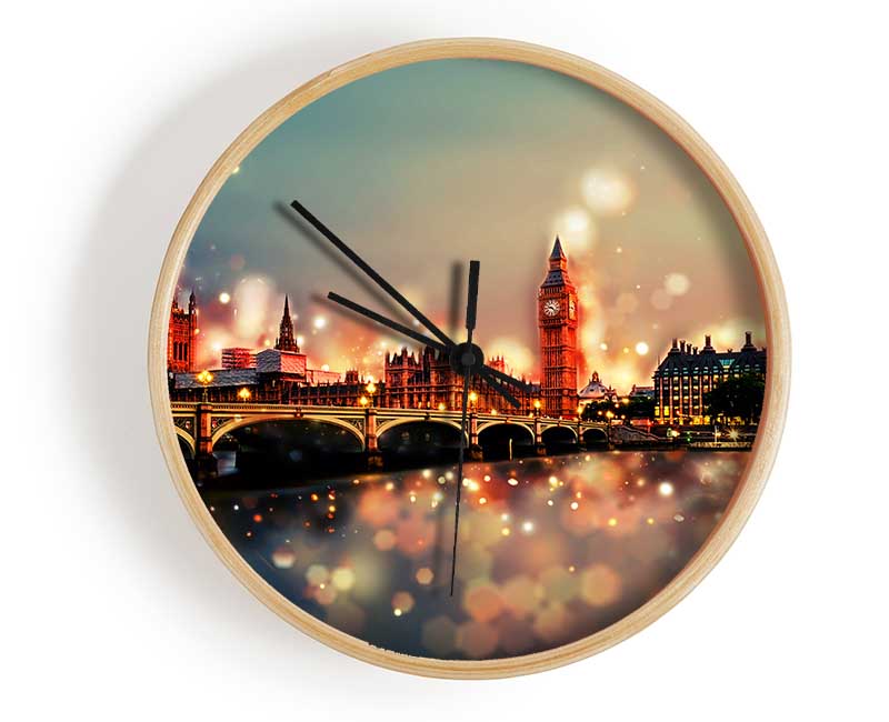 Bokeh London Houses Of Parliament Clock - Wallart-Direct UK