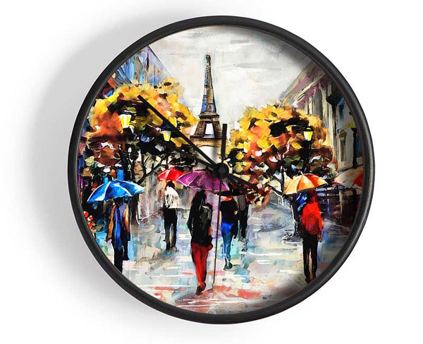 Paris In The Morning Clock - Wallart-Direct UK