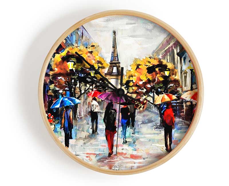 Paris In The Morning Clock - Wallart-Direct UK