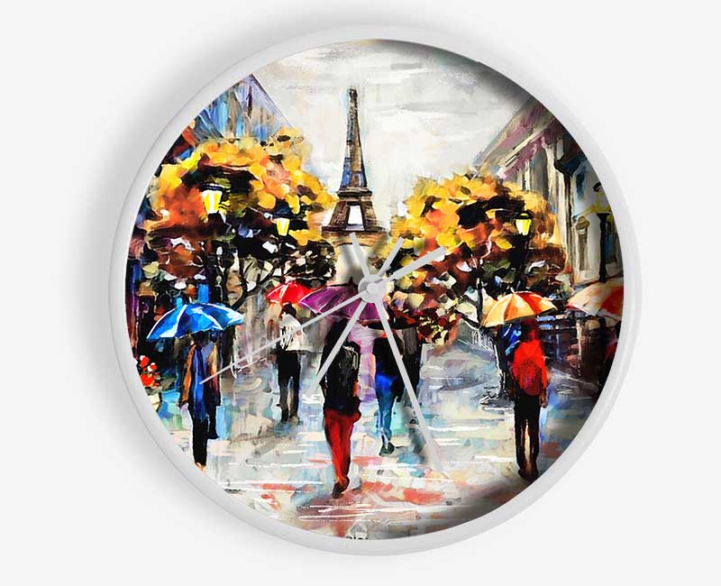 Paris In The Morning Clock - Wallart-Direct UK