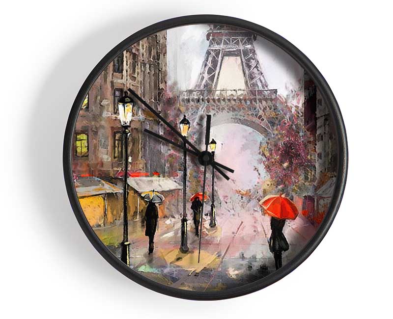 Eiffel Tower At Dusk Clock - Wallart-Direct UK