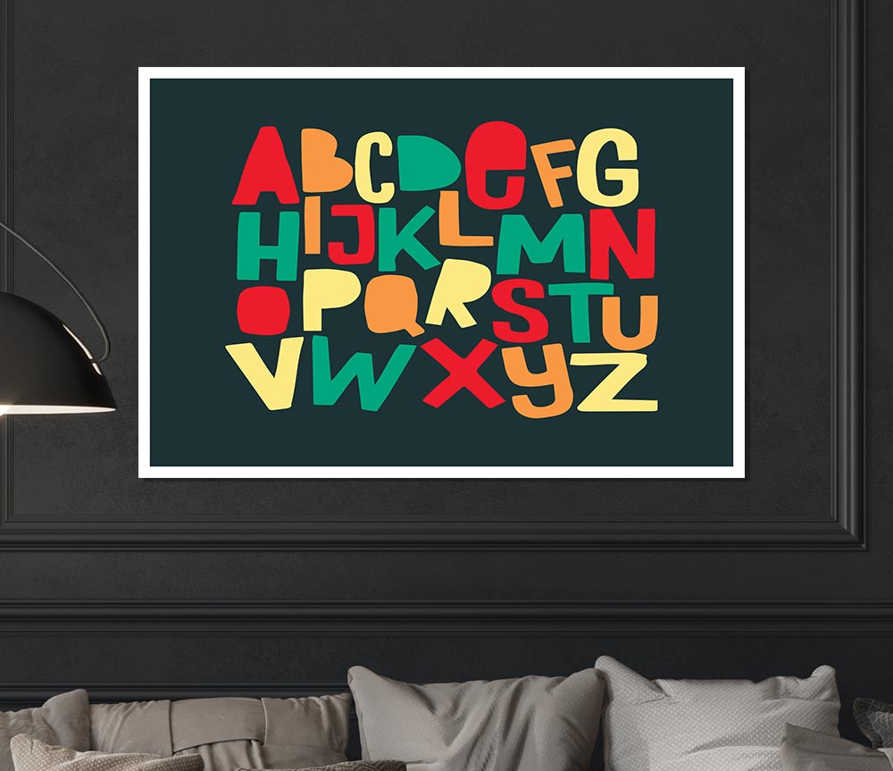 The Alphabet Modern Print Poster Wall Art