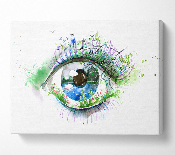 Picture of Watercolour Nature Eye Canvas Print Wall Art