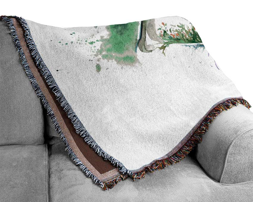 Watercolour Nature Eye Woven Blanket