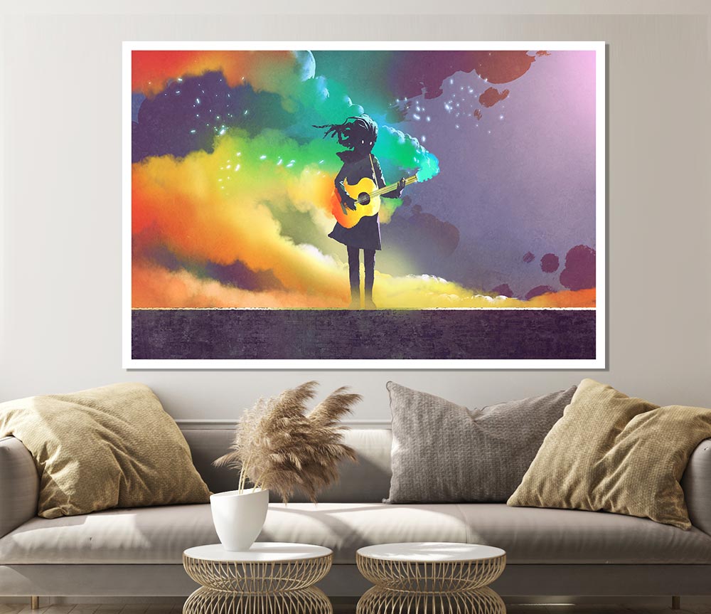 Colourful Acoustic Jets Print Poster Wall Art