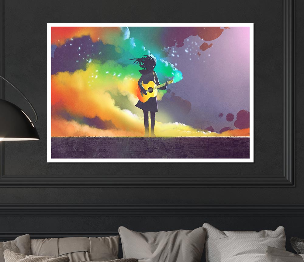 Colourful Acoustic Jets Print Poster Wall Art