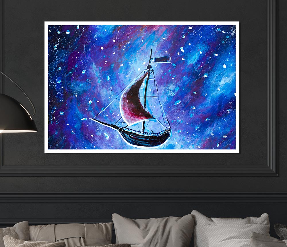 The Ship In Space Print Poster Wall Art