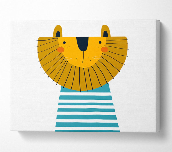 Picture of Lion In Striped Clothes Canvas Print Wall Art