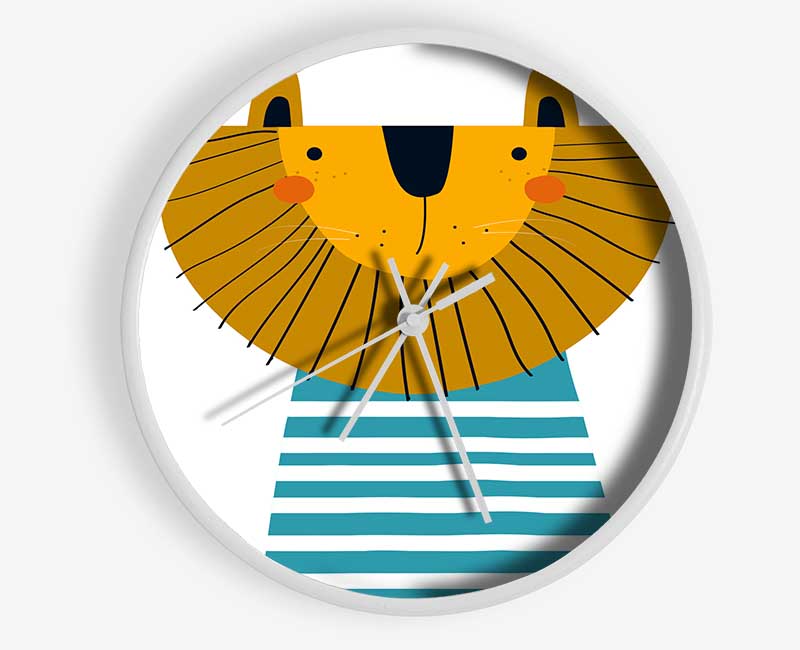 Lion In Striped Clothes Clock - Wallart-Direct UK