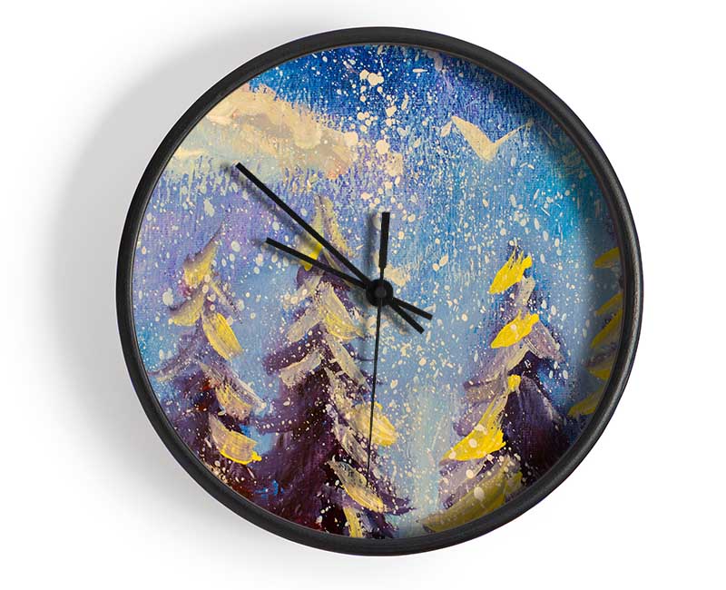 Christmas Trees Clock - Wallart-Direct UK