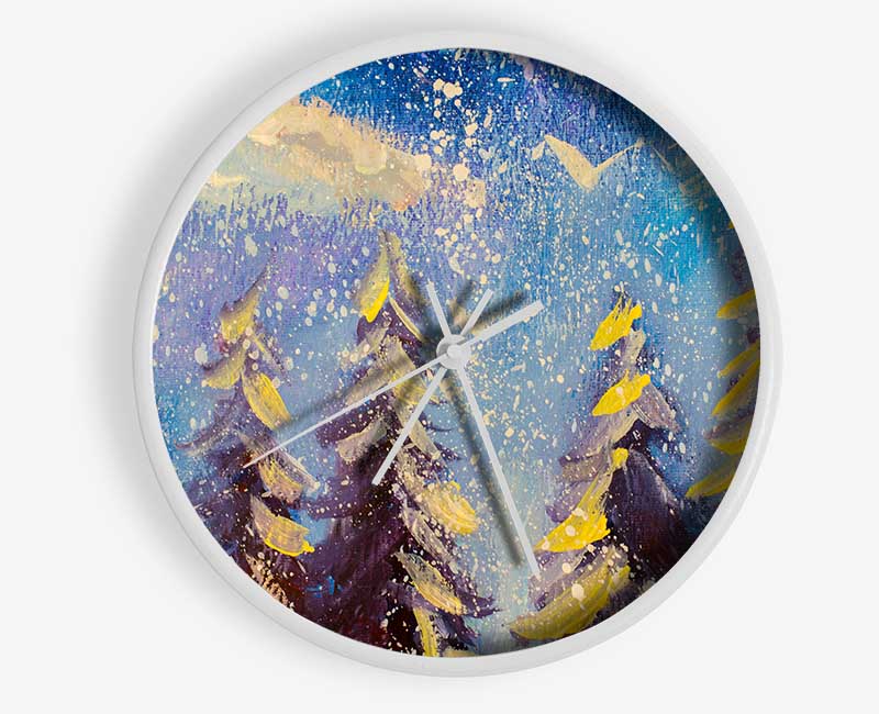 Christmas Trees Clock - Wallart-Direct UK