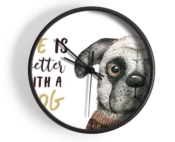 Life Is Better With A Dog Clock - Wallart-Direct UK