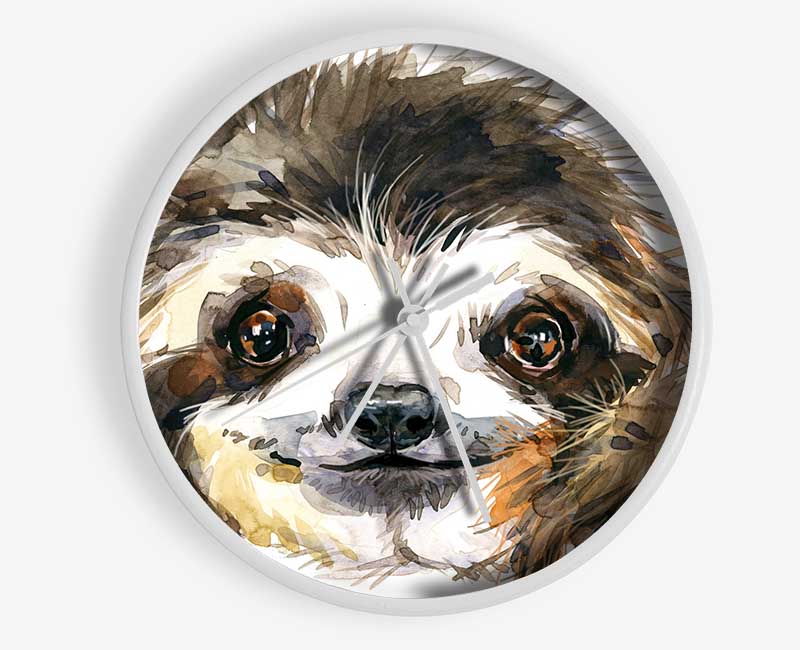 Water Colour Sloth Clock - Wallart-Direct UK