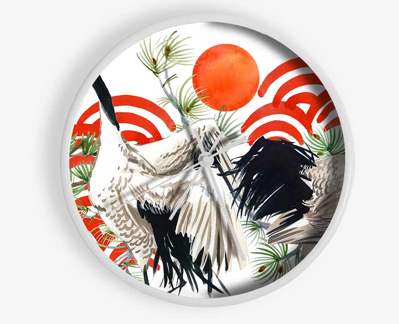 Japanese Stork Clock - Wallart-Direct UK