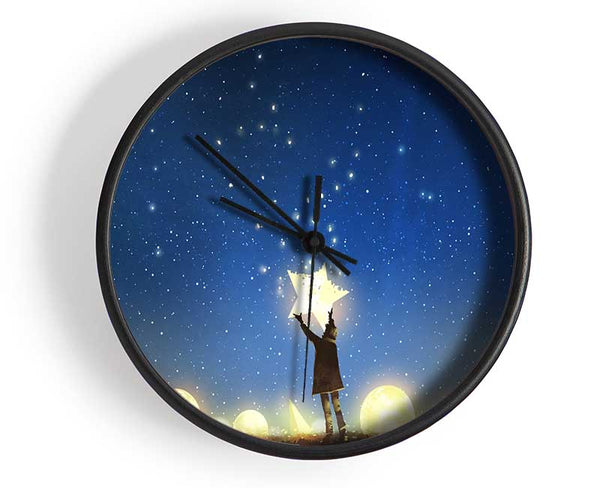 Placing A Star In The Sky Clock - Wallart-Direct UK