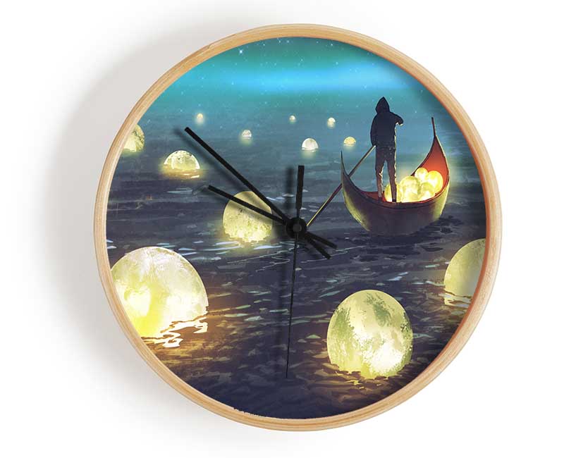 Fishing For Stars Clock - Wallart-Direct UK