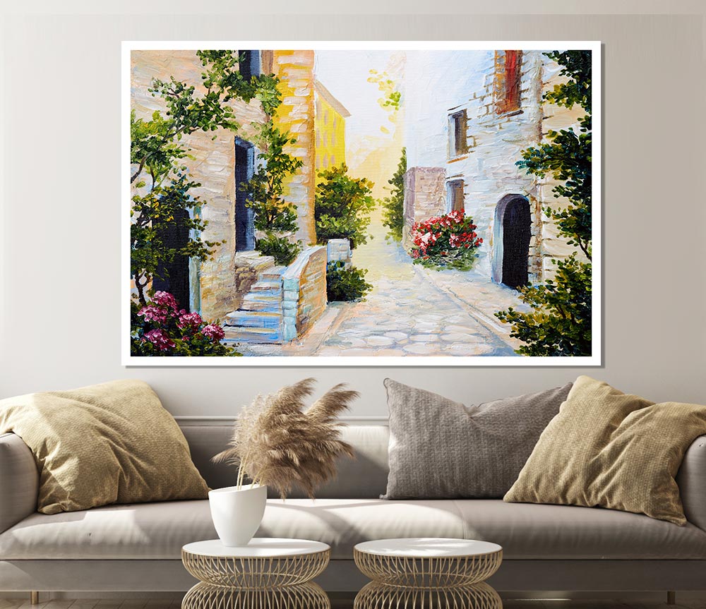 The Streets Of Paphos Print Poster Wall Art