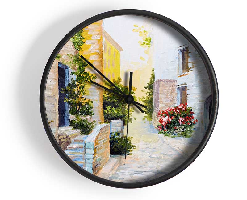 The Streets Of Paphos Clock - Wallart-Direct UK