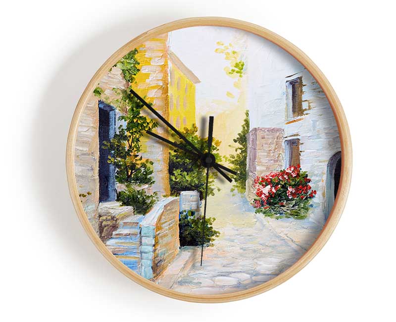 The Streets Of Paphos Clock - Wallart-Direct UK