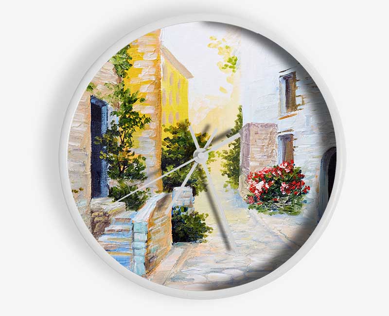 The Streets Of Paphos Clock - Wallart-Direct UK