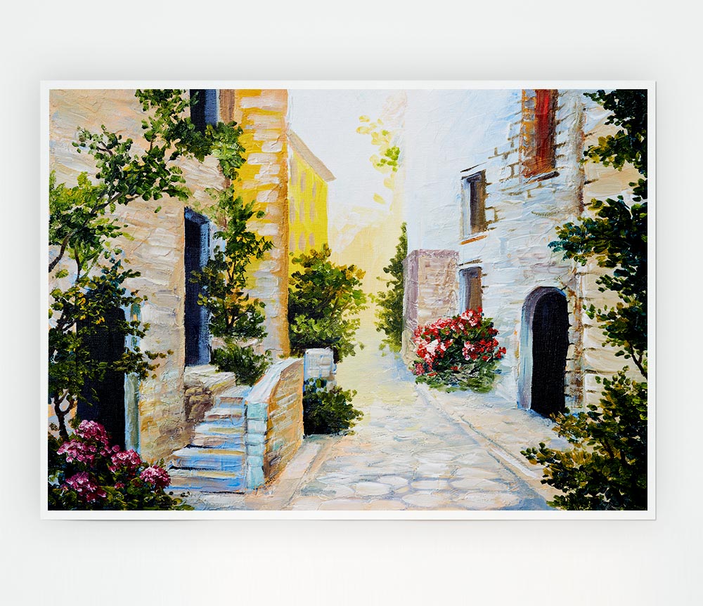 The Streets Of Paphos Print Poster Wall Art